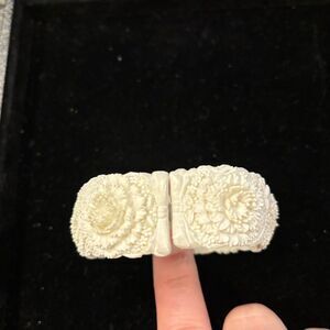 Vintage Celluloid Featherlite Hinged Clamper Style Bracelet